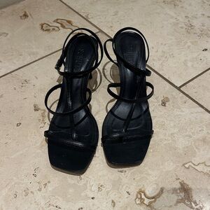 Chic Black Strappy Heels